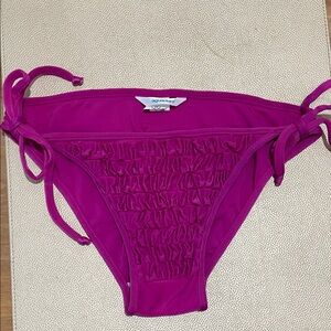 Aguaclara Purple Ruched Bikini Bottom size small